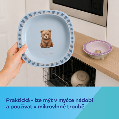 Canpol babies Miska s přísavkou Woodland modrá 300 ml