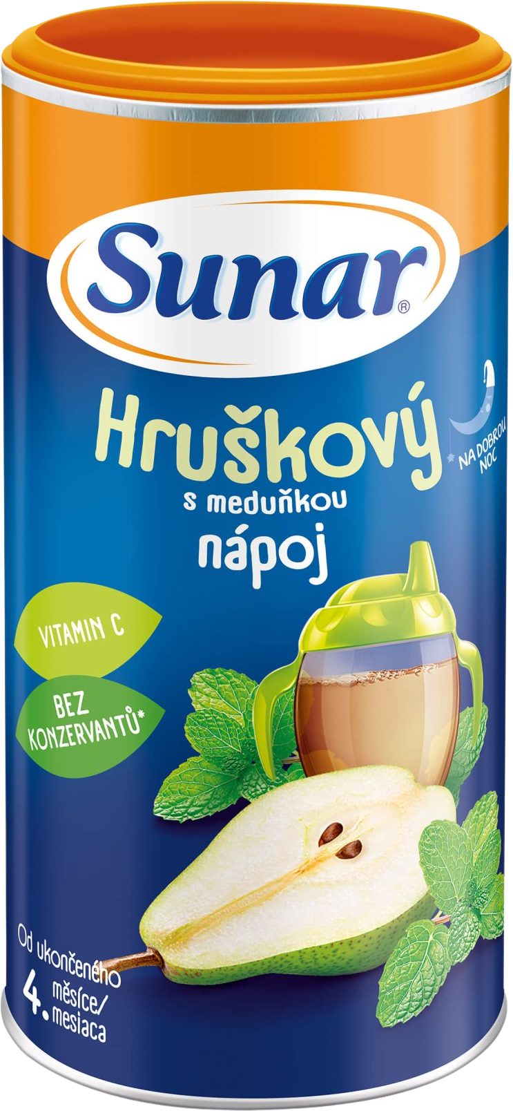 Sunar rozpustný nápoj hruškový s meduňkou 200 g