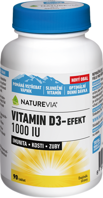 NatureVia Vitamin D3-efekt 1000 I.U. 90 tablet