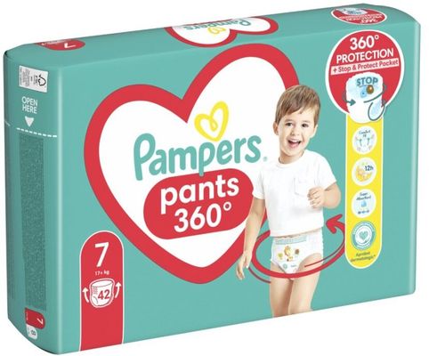 Pampers Pants vel.7 Plenkové Kalhotky 42 ks