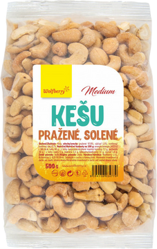 Wolfberry Kešu pražené solené Medium 500 g