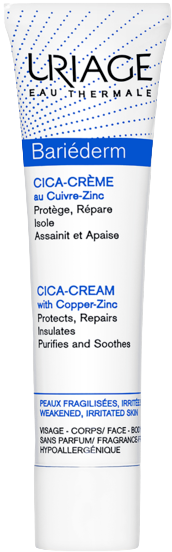 Uriage Reparativní krém s obsahem mědi a zinku Bariéderm Cica (Repairing Cica-Cream With Cu-Zn) 40 ml