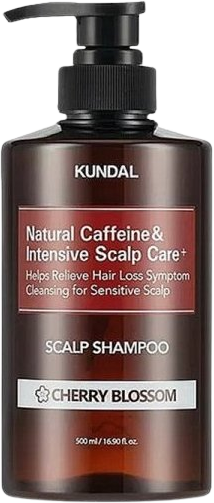Kundal Natural Caffeine&Intensive Scalp care+ šampon proti vypadávání vlasů s kofeinem 500 ml