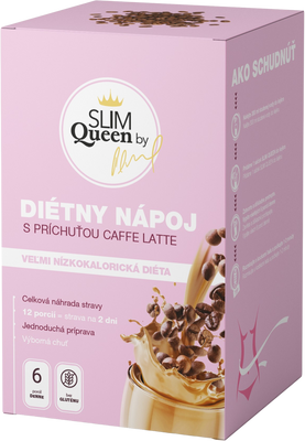 SLIM Queen Dietní nápoj, caffe latte 12 x 32 g