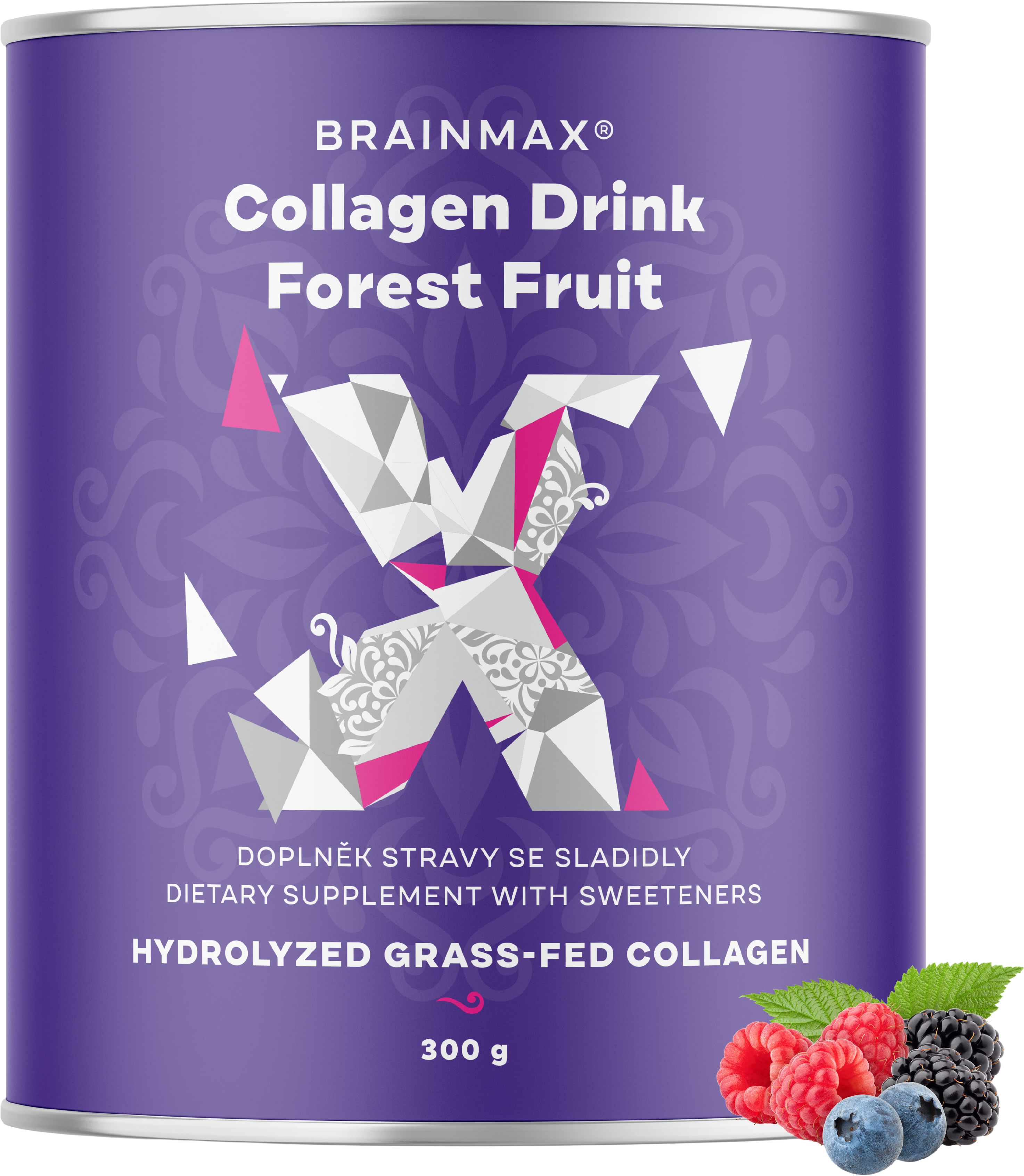 BrainMax Kolagen nápoj, lesní ovoce 300 g