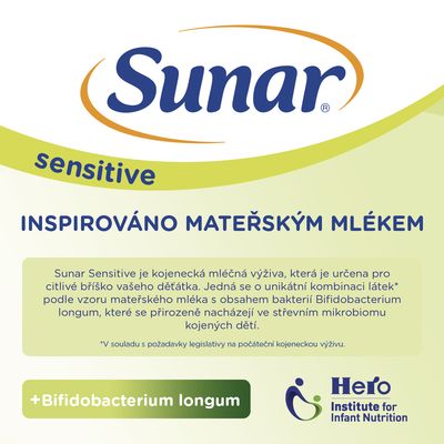 Sunar Sensitive 1 počáteční kojenecké mléko, 500 g