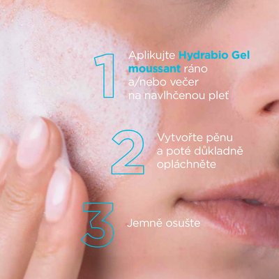Bioderma Hydrabio Gel moussant pěnivý micelární čisticí gel poskytující 24h hydrataci 400 ml