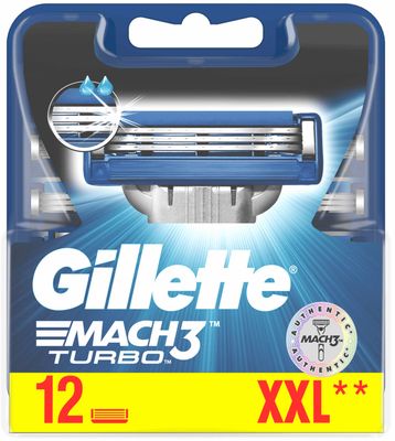 Gillette Mach3 Turbo náhradní hlavice 12 ks