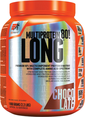 Extrifit Long 80 Multiprotein Čokoláda 1000 g