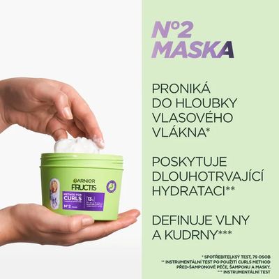 Garnier Fructis Curls Method hydratační maska na suché vlnité a kudrnaté vlasy 370 ml