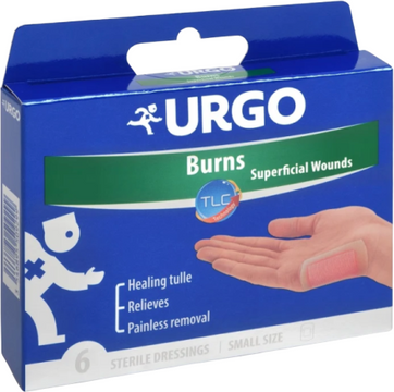 Urgo Burns Na popáleniny lipidokol.nápl 5 x 7 cm 6 ks