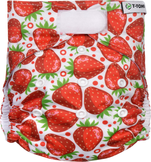 T-Tomi Plena kapsová, typ AIO - suchý zip, 3-15kg, Strawberries