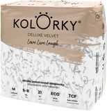 Kolorky DELUXE VELVET Love Live Laugh vel. M (5-8 kg) 21 ks