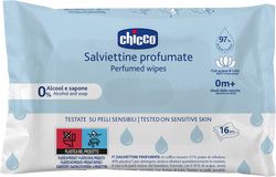 Chicco Dětské vlhčené ubrousky jemně parfémované do kabelky 16 ks