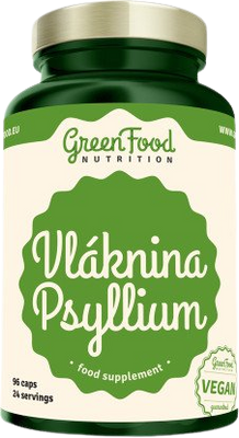 GreenFood Nutrition Vláknina Psyllium 96 kapslí