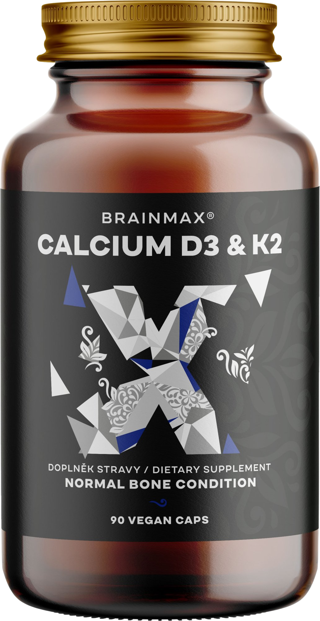 BrainMax Vápník s vitamínem D3 & K2 90 kapslí