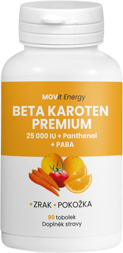 MOVit Energy Beta karoten PREMIUM 25 000 IU + Panthenol + PABA 90 tobolek