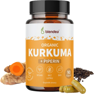 Blendea BIO Kurkuma+ Pipperin 90 kapslí