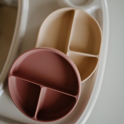 Petite&Mars PETITE&MARS Talířek silikonový dělící kulatý Take&Match Intense Ochre 6m+