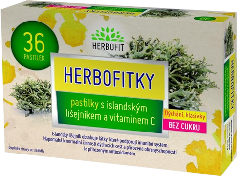 Galmed Herbofitky s islandským lišejníkem a Vit. C BEZ CUKRU 36 pastilek