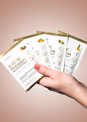 Venira Estetic Premium kolagenový drink pro vlasy, nehty a pleť mix 4 příchutí 40 sáčků