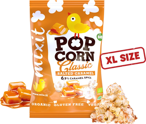Mixit Velký BIO popcorn - Slaný karamel 75 g