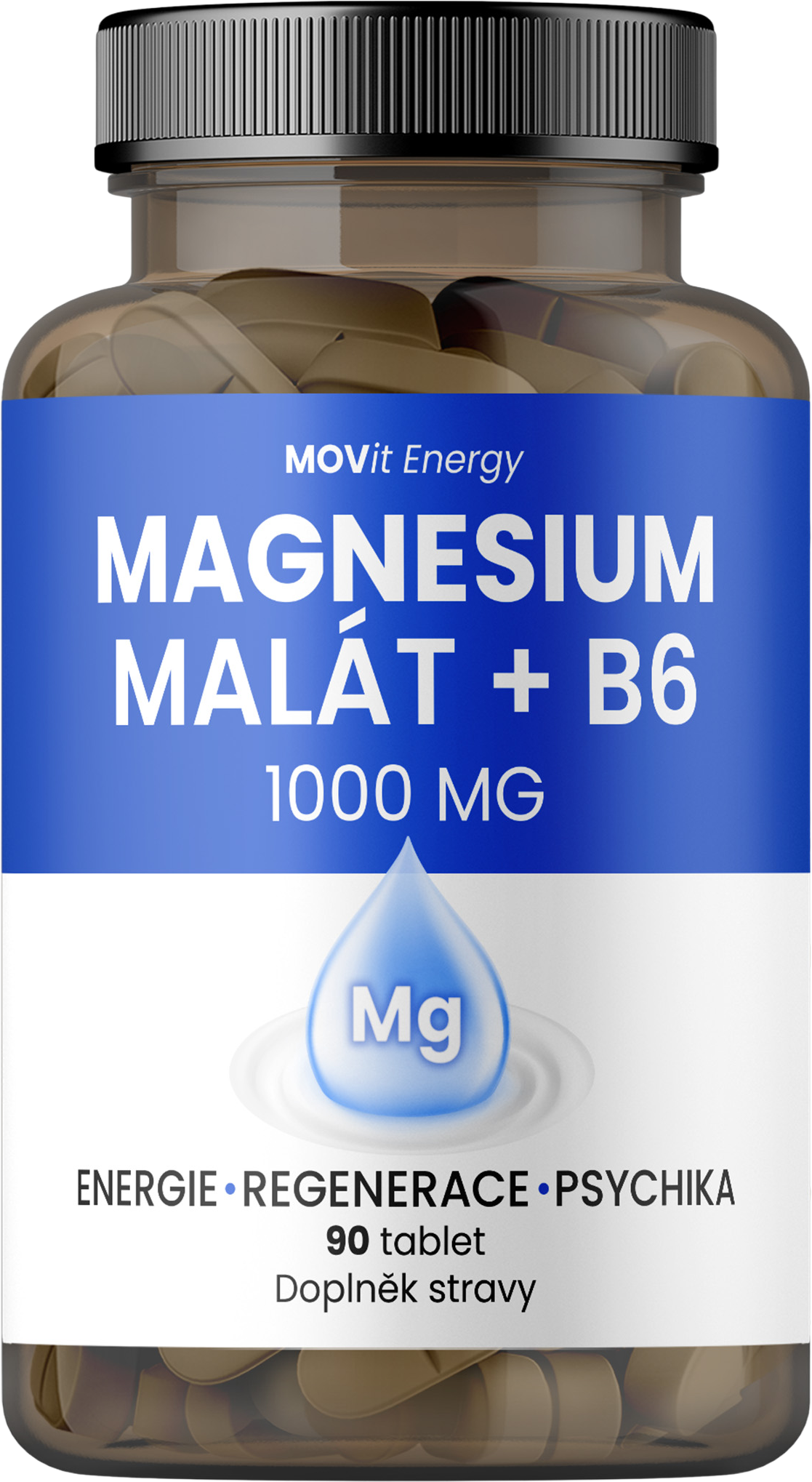 MOVit Energy Magnesium Malát 1000 mg + B6, 90 tablet