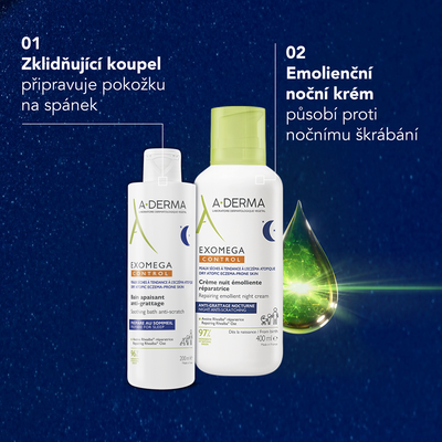 A-Derma Exomega Control Rregenerační emolienční noční krém 400 ml