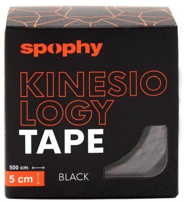 Spophy Kinesiology Tape Black, tejpovací páska černá, 5 cm x 5 m