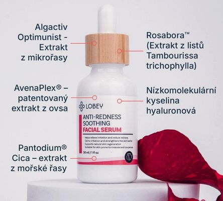 Lobey Zklidňující sérum na začervenání pleti 30 ml