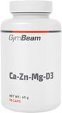 GymBeam Vápník-zinek-magnézium-vitamín D3, 90 kapslí