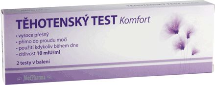 Těhotenský test Komfort 10mlU/ml 2 ks