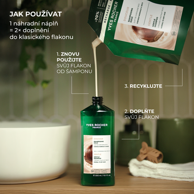 Yves Rocher Haircare Botanical Solutions, Zjemňující šampon 600 ml