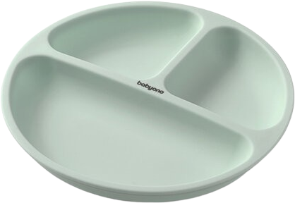 Baby Ono Talíř silikonový s přísavkou - sage 6m+