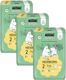 Muumi Baby 2 Newborn 3–6 kg, měsíční balení eko plen 174 ks