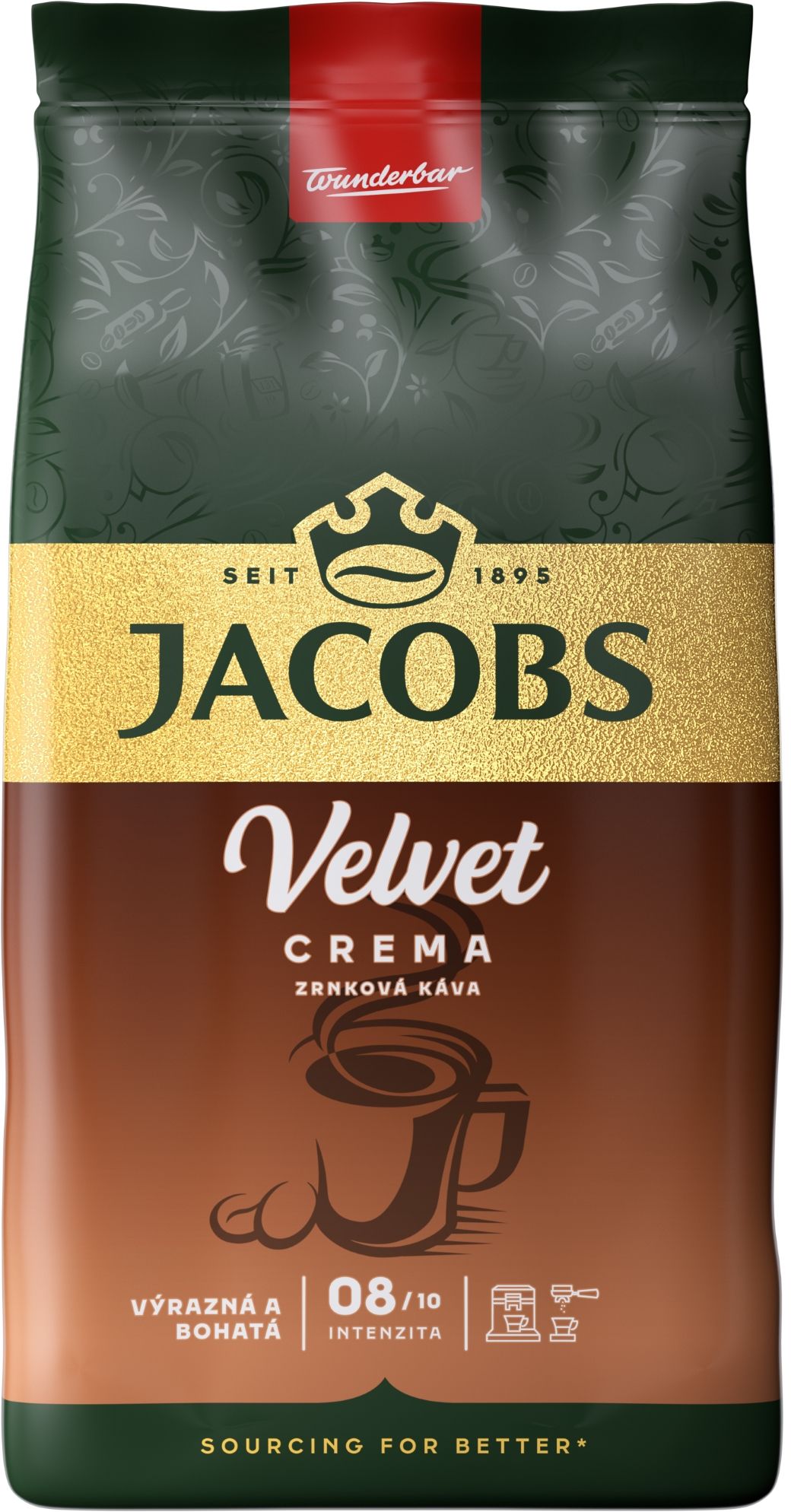 Jacobs Velvet Crema zrnková káva 1 kg
