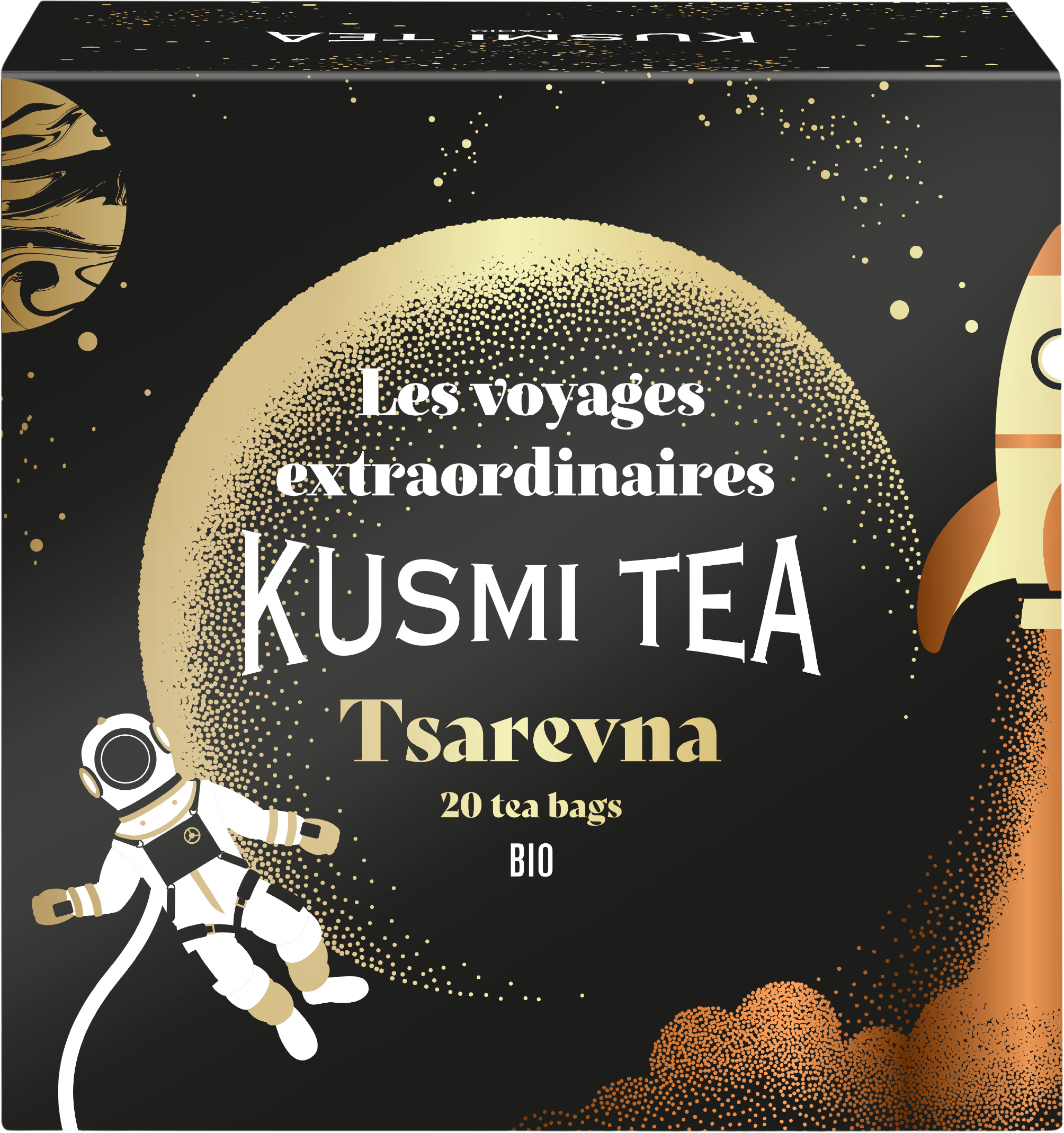 Kusmi Tea Porcovaný černý vánoční čaj Tsarevna Bio 20 sáčků