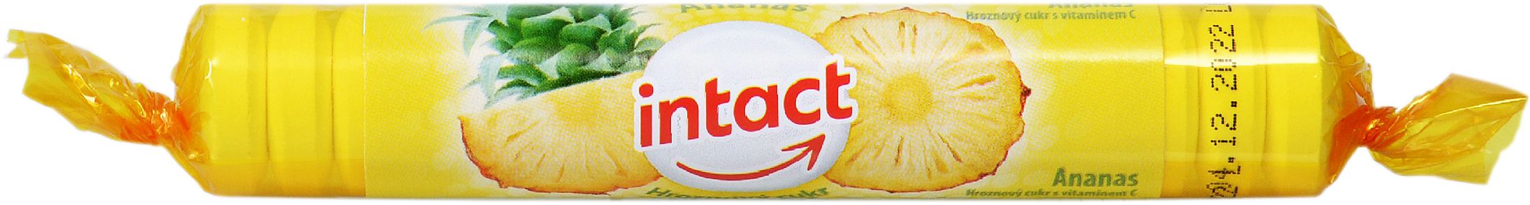 Intact rolička hroznový cukr s vitamín C - ananas 40 g