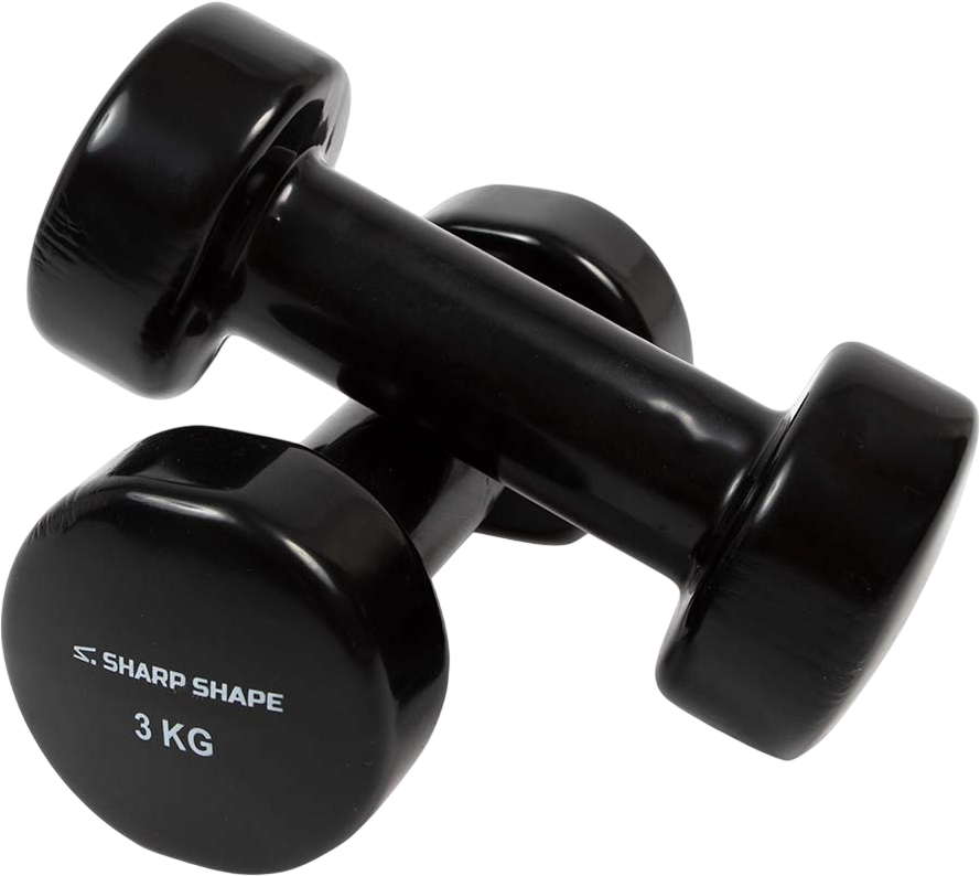 Sharp Shape Vinylové činky 3 kg černé 2 ks