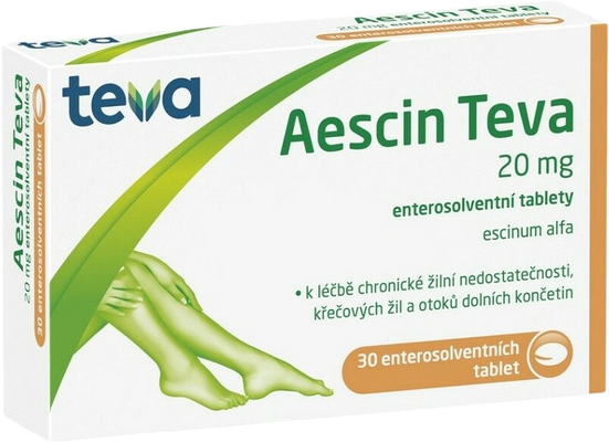Aescin Teva 20 mg 30 tablet