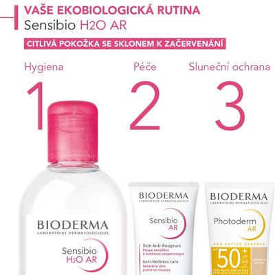 Bioderma Sensibio H2O AR micelární voda pro citlivou pleť se začervenáním 250 ml