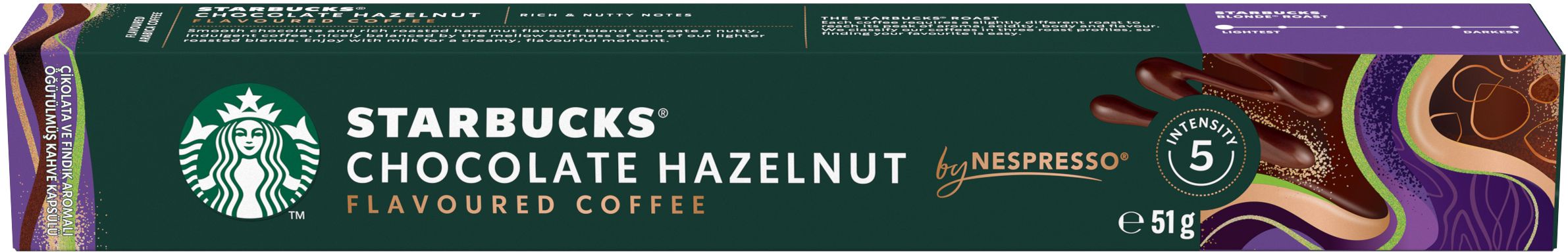 Starbucks ® Chocolate hazelnut Blonde roast kávové kapsle 10 ks