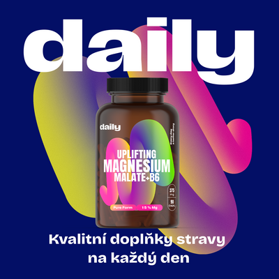 Daily Uplifting Magnesium Malate + B6 90 kapslí