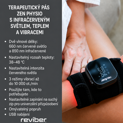 Reviber Pás s infračerveným LED světlem