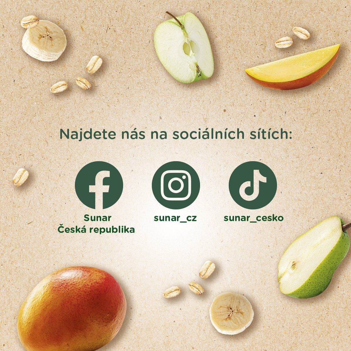 Sunar BIO ovocná kapsička Hopsáček mango, banán, hruška a ovesné vločky 100 g