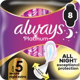 Always Platinum Secure Night Extra (velikost 5), vložky s křidélky 8 ks
