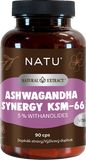 Natu Natural Extract, Ashwagandha extrakt KSM-66 (5% withanolidů) s piperinem 90 kapslí