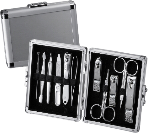 Three Seven Corporation Manikurní set KUFŘÍK silver-11 nástrojů