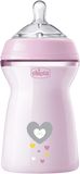 Chicco Láhev kojenecká Natural Feeling, dívka, 6m+, 330 ml