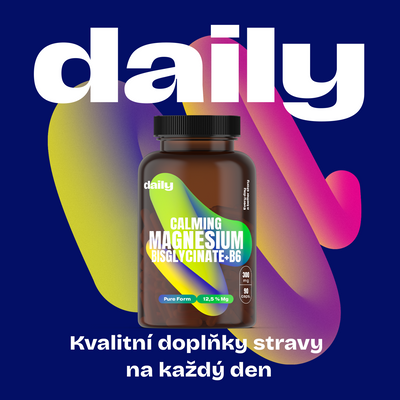Daily Calming Magnesium Bisglycinate + B6 180 kapslí